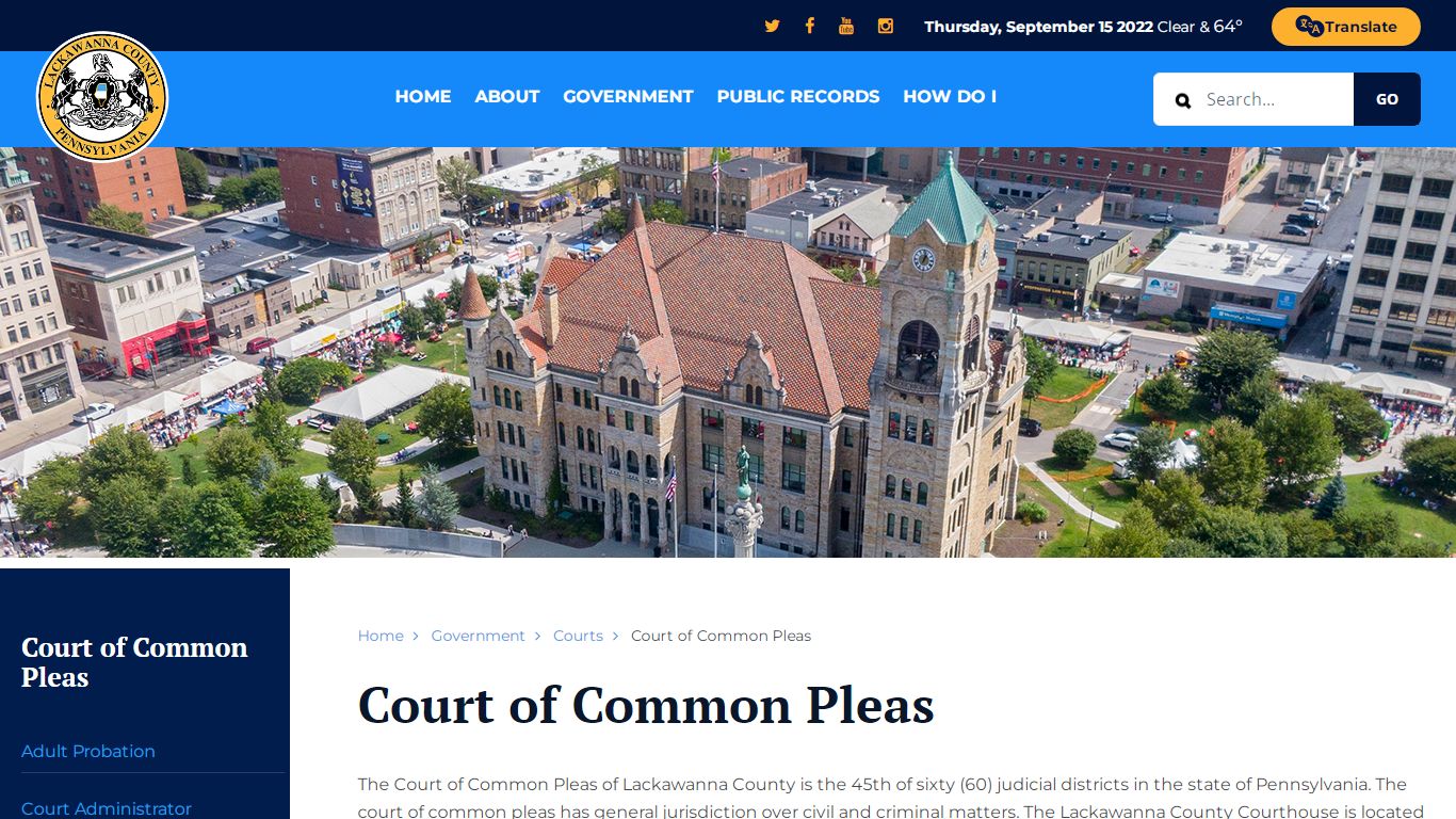 Court of Common Pleas - Lackawanna County, Pennsylvania